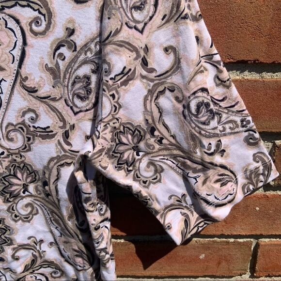 𝅺Croft & Barrow Square Neck Paisley Print Top - Picture 4 of 7